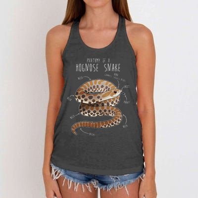 Anatomy Of A Hognose Snake Funny Pet Reptile Animal Lover Women's Knotted Racerback Tank