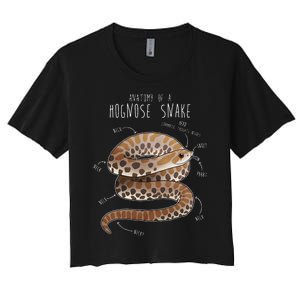 Anatomy Of A Hognose Snake Funny Pet Reptile Animal Lover Women's Crop Top Tee