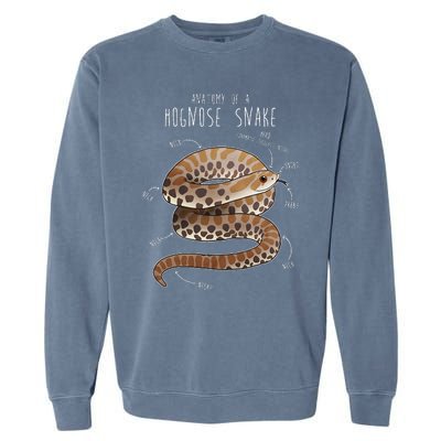 Anatomy Of A Hognose Snake Funny Pet Reptile Animal Lover Garment-Dyed Sweatshirt