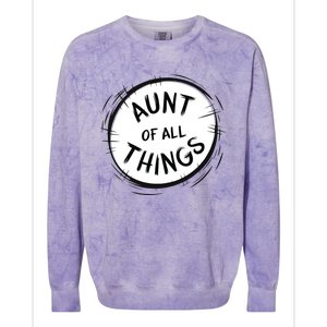 Aunt Of All Things Colorblast Crewneck Sweatshirt