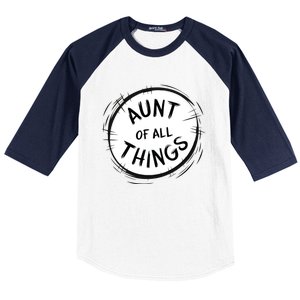 Aunt Of All Things Baseball Sleeve Shirt