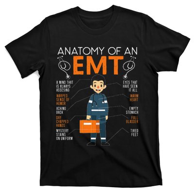 Anatomy Of An EMT Paramedic EMT EMS Health Care T-Shirt