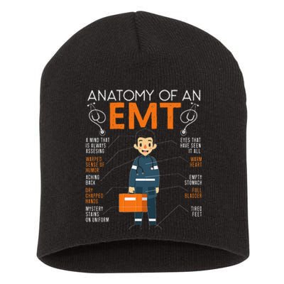 Anatomy Of An EMT Paramedic EMT EMS Health Care Short Acrylic Beanie