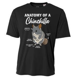 Anatomy Of A Chinchilla For Women Chinchilla Mom Funny Cooling Performance Crew T-Shirt