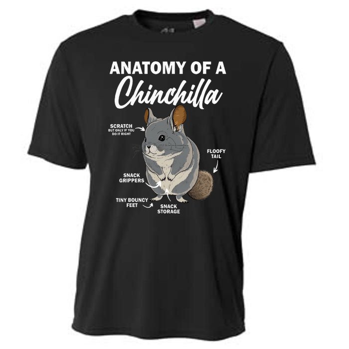 Anatomy Of A Chinchilla For Women Chinchilla Mom Funny Cooling Performance Crew T-Shirt