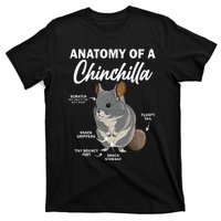 Anatomy Of A Chinchilla For Women Chinchilla Mom Funny T-Shirt