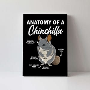 Anatomy Of A Chinchilla For Women Chinchilla Mom Funny Canvas