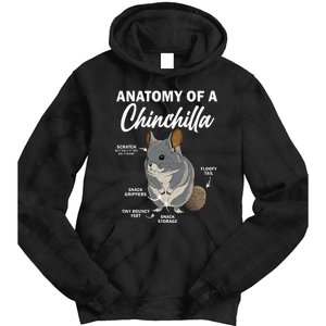 Anatomy Of A Chinchilla For Women Chinchilla Mom Funny Tie Dye Hoodie