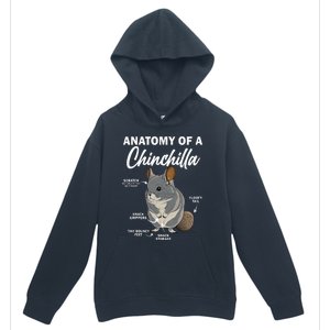 Anatomy Of A Chinchilla For Women Chinchilla Mom Funny Urban Pullover Hoodie