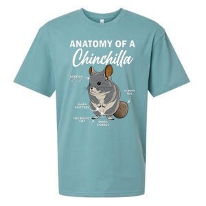 Anatomy Of A Chinchilla For Women Chinchilla Mom Funny Sueded Cloud Jersey T-Shirt