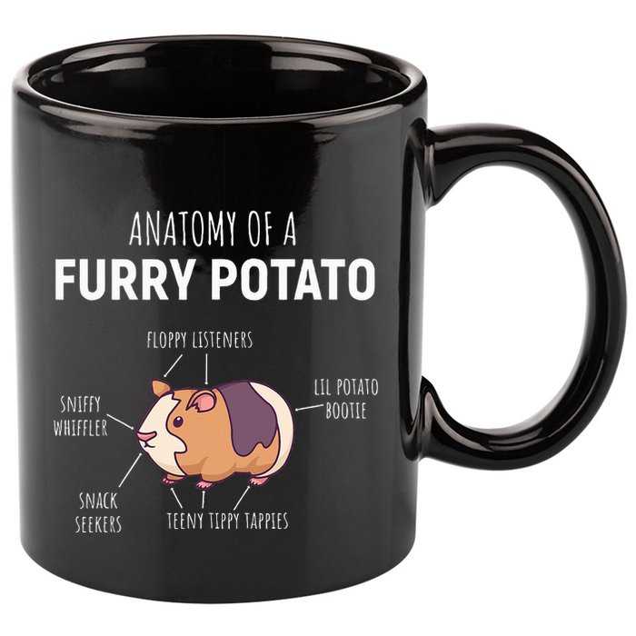 Anatomy Of A Furry Potato Guinea Pig Lover 11oz C Handle Ceramic Mug