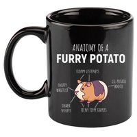 Anatomy Of A Furry Potato Guinea Pig Lover 11oz C Handle Ceramic Mug