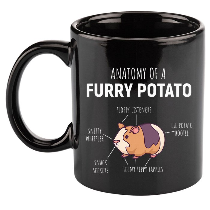 Anatomy Of A Furry Potato Guinea Pig Lover 11oz C Handle Ceramic Mug
