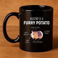 Anatomy Of A Furry Potato Guinea Pig Lover 11oz C Handle Ceramic Mug