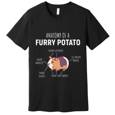 Anatomy Of A Furry Potato Guinea Pig Lover Premium T-Shirt