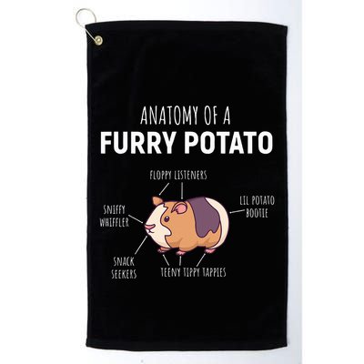 Anatomy Of A Furry Potato Guinea Pig Lover Golf Towel
