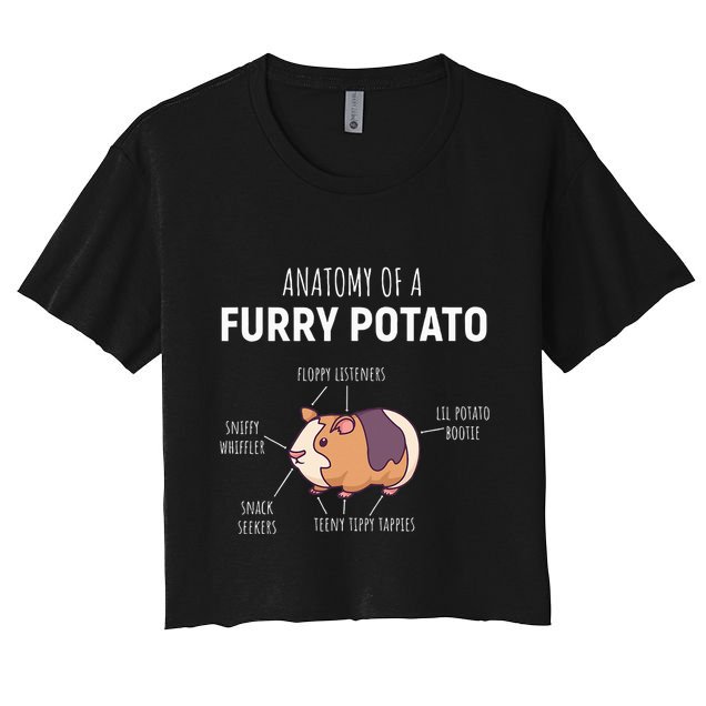 Anatomy Of A Furry Potato Guinea Pig Lover Women's Crop Top Tee