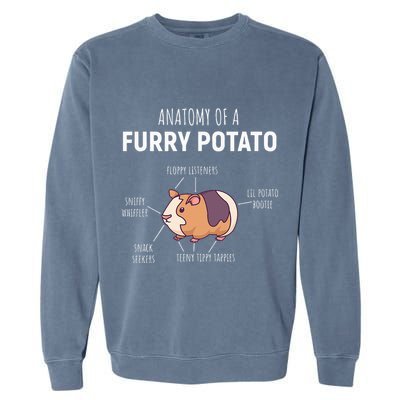 Anatomy Of A Furry Potato Guinea Pig Lover Garment-Dyed Sweatshirt