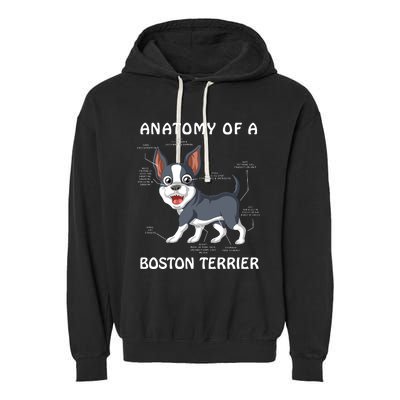 Anatomy Of A Boston Terrier Garment-Dyed Fleece Hoodie