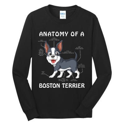 Anatomy Of A Boston Terrier Tall Long Sleeve T-Shirt