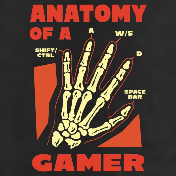 Anatomy Of A Gamer Halloween 7 Panel Mesh Trucker Snapback Hat