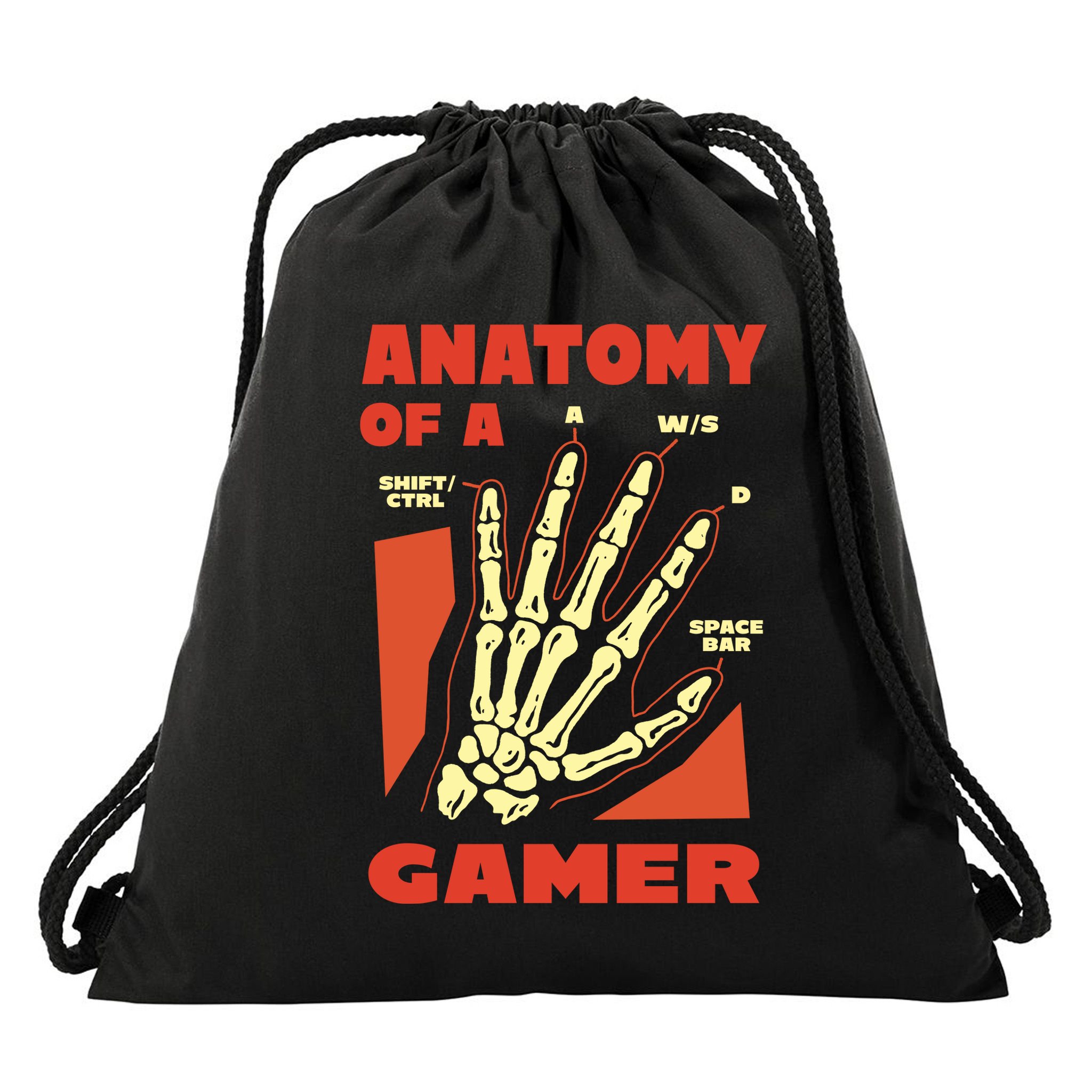 Anatomy Of A Gamer Halloween Drawstring Bag