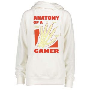 Anatomy Of A Gamer Halloween Womens Funnel Neck Pullover Hood