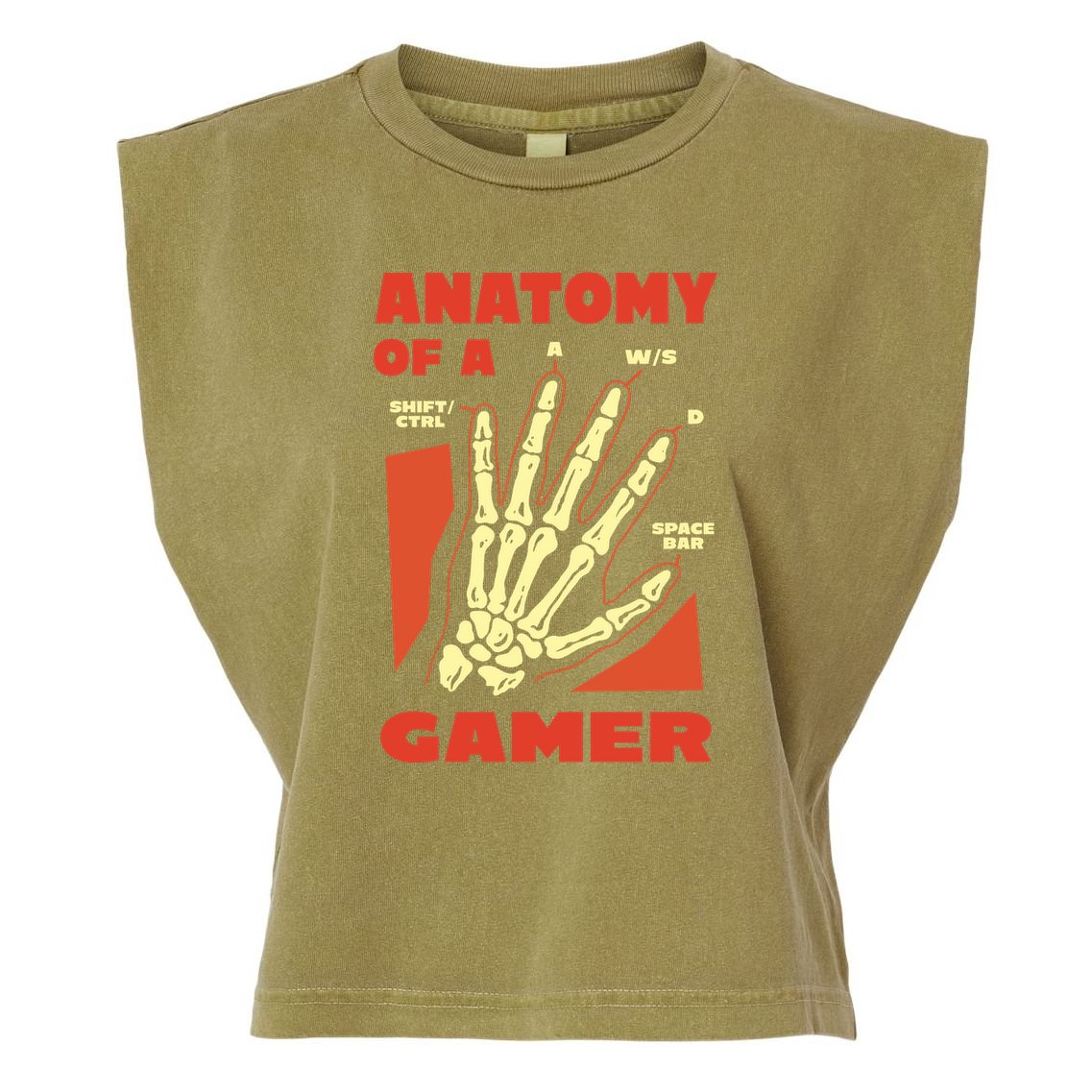 Anatomy Of A Gamer Halloween Garment-Dyed Women's Muscle Tee