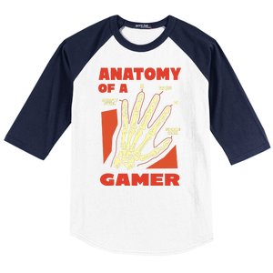 Anatomy Of A Gamer Halloween Baseball Sleeve Shirt