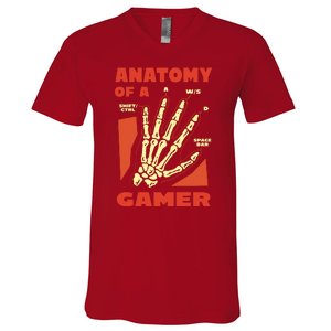 Anatomy Of A Gamer Halloween V-Neck T-Shirt