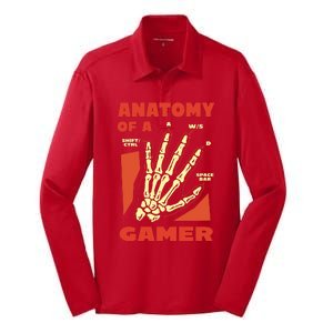 Anatomy Of A Gamer Halloween Silk Touch Performance Long Sleeve Polo