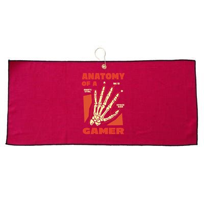 Anatomy Of A Gamer Halloween Large Microfiber Waffle Golf Towel