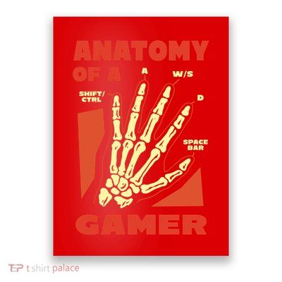 Anatomy Of A Gamer Halloween Poster