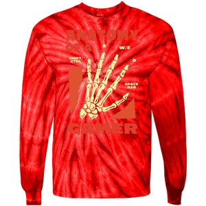 Anatomy Of A Gamer Halloween Tie-Dye Long Sleeve Shirt