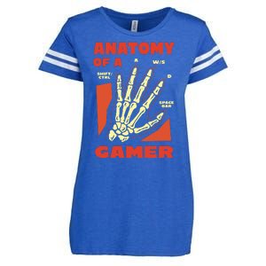 Anatomy Of A Gamer Halloween Enza Ladies Jersey Football T-Shirt