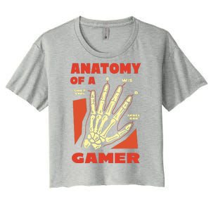 Anatomy Of A Gamer Halloween Women's Crop Top Tee