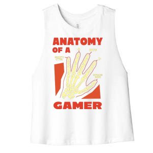 Anatomy Of A Gamer Halloween Women's Racerback Cropped Tank