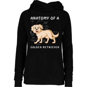 Anatomy Of A Golden Retriver Womens Funnel Neck Pullover Hood