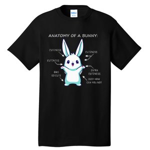 Anatomy of a Bunny Science Zoologist Bunny Anatomy Tall T-Shirt