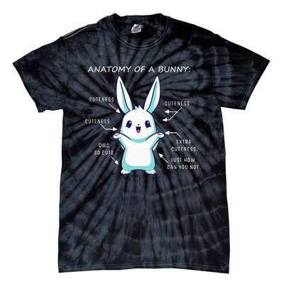 Anatomy of a Bunny Science Zoologist Bunny Anatomy Tie-Dye T-Shirt