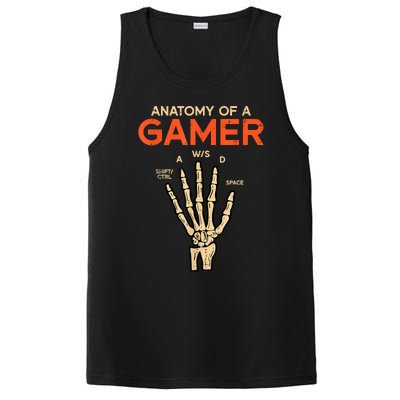 Anatomy Of A Gamer Skeleton Hand Funny PosiCharge Competitor Tank