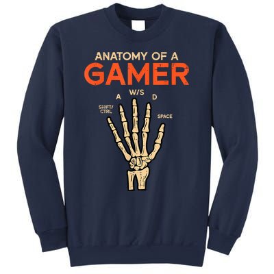 Anatomy Of A Gamer Skeleton Hand Funny Sweatshirt