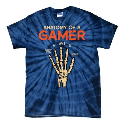 Anatomy Of A Gamer Skeleton Hand Funny Tie-Dye T-Shirt