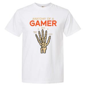 Anatomy Of A Gamer Skeleton Hand Funny Garment-Dyed Heavyweight T-Shirt