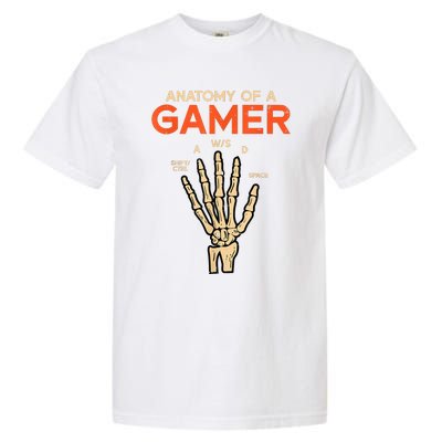 Anatomy Of A Gamer Skeleton Hand Funny Garment-Dyed Heavyweight T-Shirt