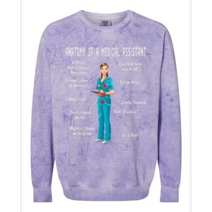 Anatomy Of A Medical Assistant Colorblast Crewneck Sweatshirt