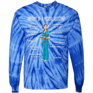 Anatomy Of A Medical Assistant Tie-Dye Long Sleeve Shirt