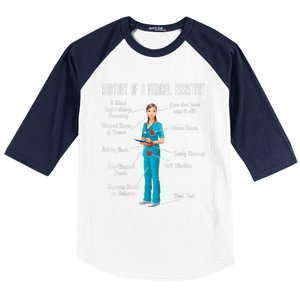 Anatomy Of A Medical Assistant Baseball Sleeve Shirt