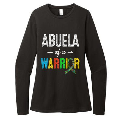 Abuela Of A Warrior Autism Awareness Support Womens CVC Long Sleeve Shirt