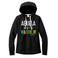 Abuela Of A Warrior Autism Awareness Support Women's Fleece Hoodie